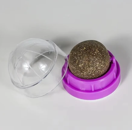 Catnip Silver Vine Gall Fruit Balls Lick Safe Healthy Kitten Edible Teeth Cleaning Dental Pet Chew Toys Ball for Cats Wall