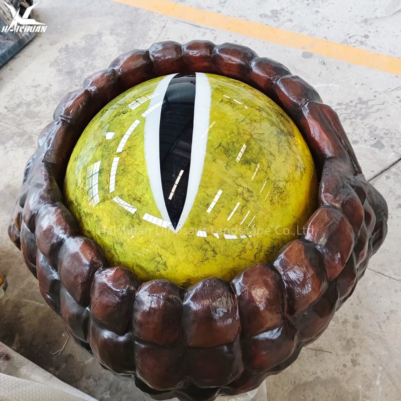 product wall mounted realistic animatronic dinosaur eyes l1m custom moving dino eyeball for themed park museum shop wall decoration-1