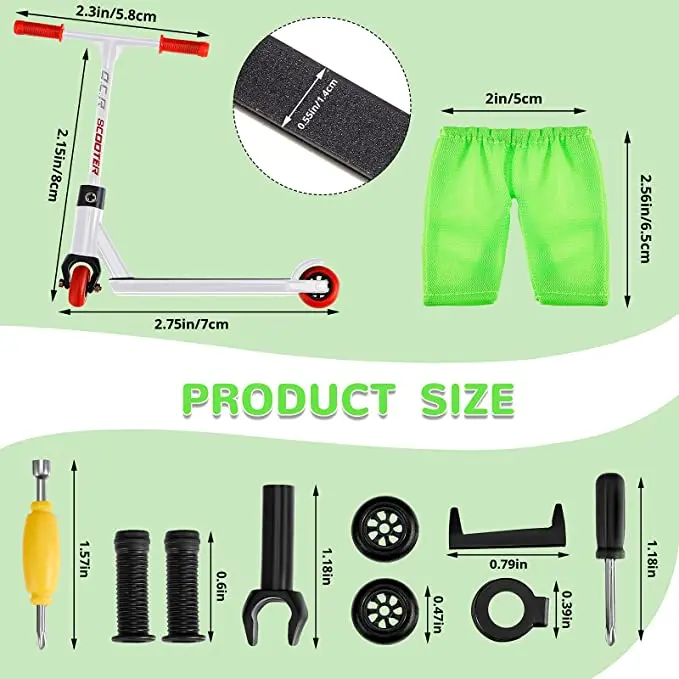 Finger Scooter Set with Mini Scooters Tools Metal Alloy  Mini Finger Scooter Interactive Finger Toys