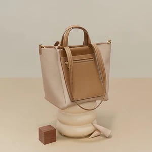 Luxury Fashion Composite Bags for Women Genuine Leather Linchee Pattern Women Large Shoulder Bags for 2023 New Design Wholesale