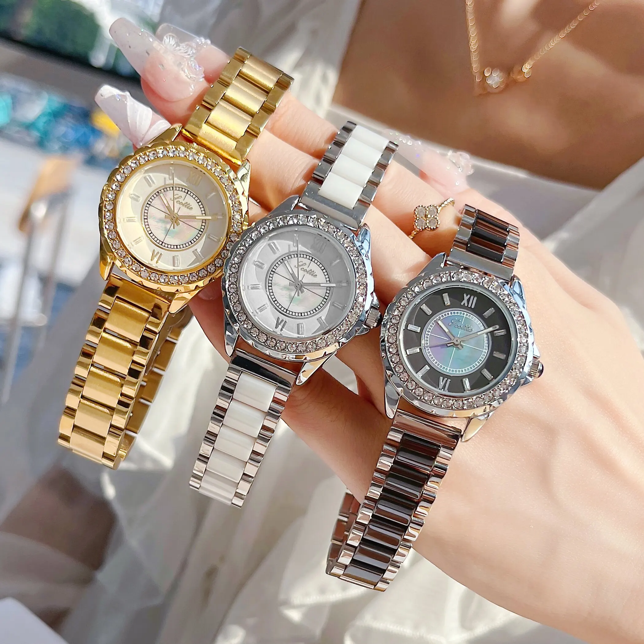 high quality scottie 9677 women's watch new model steel band