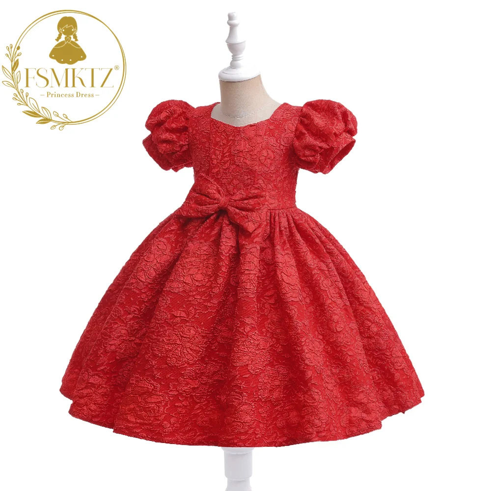 Baby European Style Girl Wedding Dress for Kids Lovely Birthday Party  Dresses for Girls 3-10 Years Old
