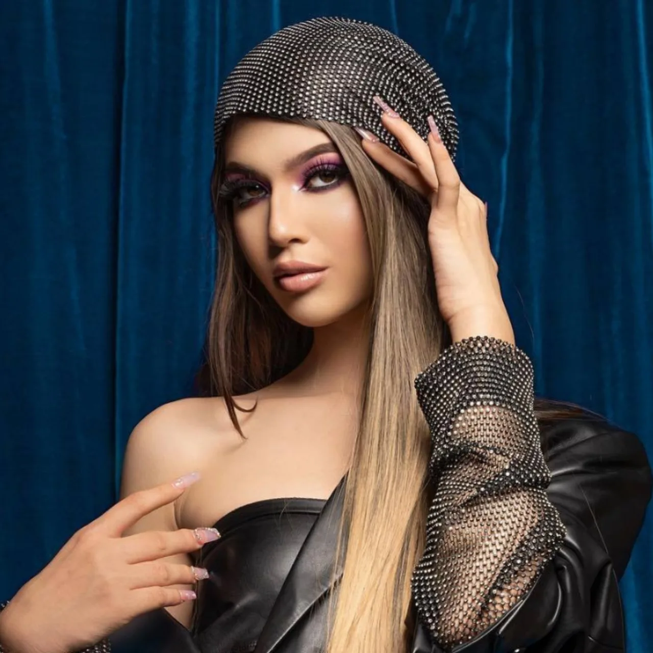 New Design Rhinestone Headband Scarf for Women Hair Decoration OEM - Main Image