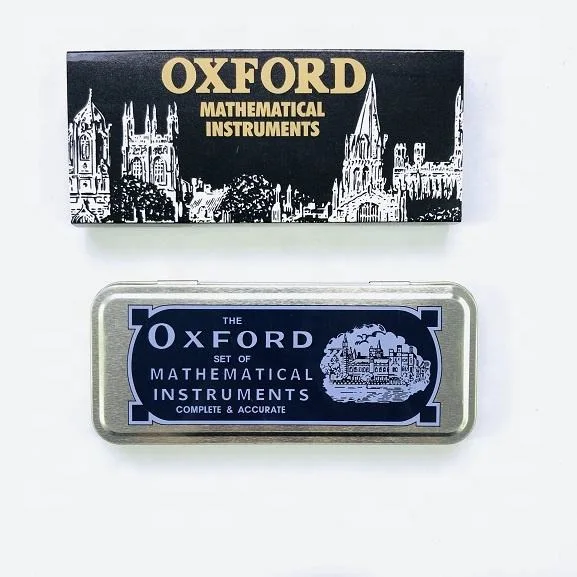School Supplies Tin Box Maths Set 13pcs Instrument Iron Box Academy Mathematical Set
