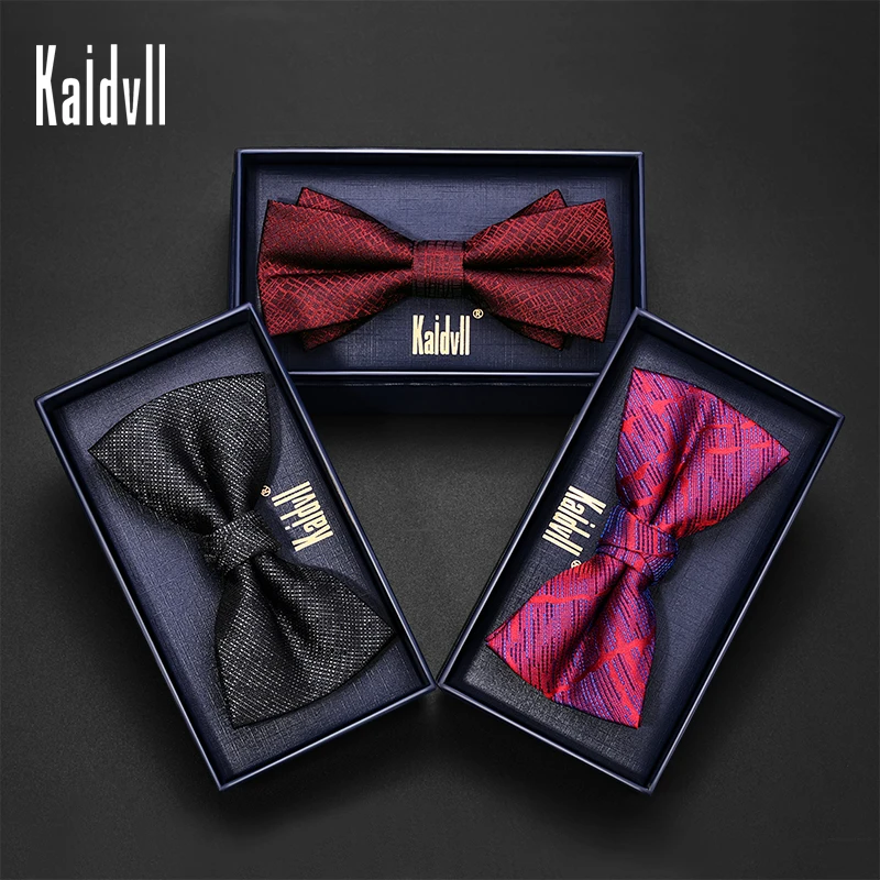 
Wholesale Men Bowtie Necktie Handkerchief Clip Set Gift Box Custom Bulk Bow Tie for Wedding 