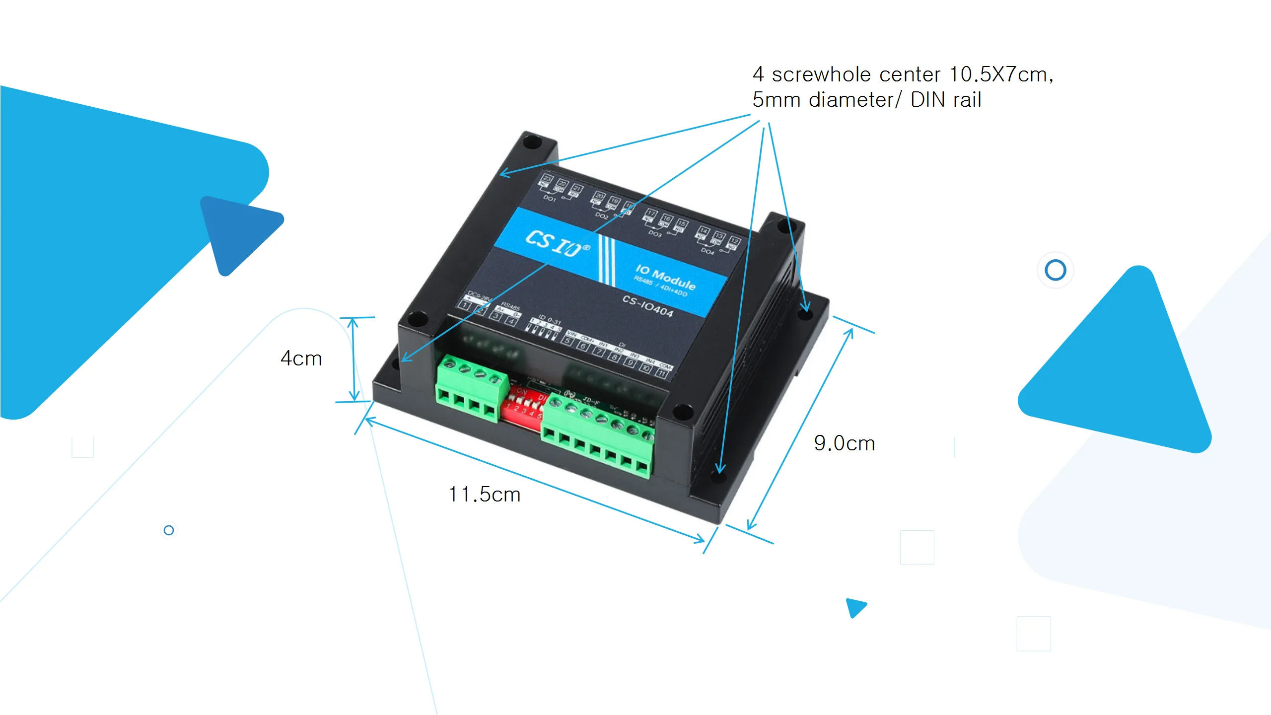 Industrial Modbus Io Module Csio-404 With Rs485 I/o Module With 4 ...