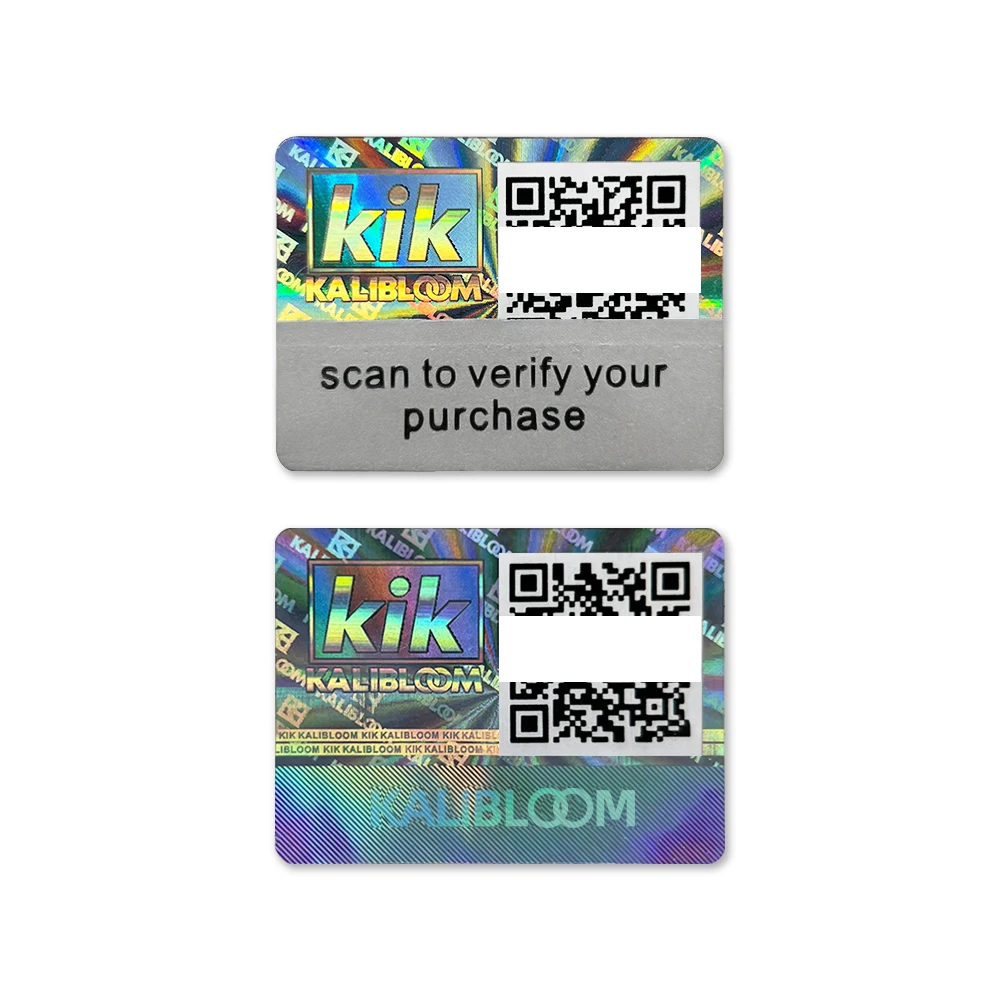 product yiko rectangle laser labels silvery promotional holographic anti counterfeit seal sticker for cosmetic packaging-3