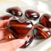 red tiger eye Heart