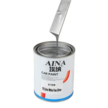 C129 Extra White Fine Silver Polyurethane Acrylic Car Refinish Paint Medium Solid Automotive Coating Strong Decorative Effect pa