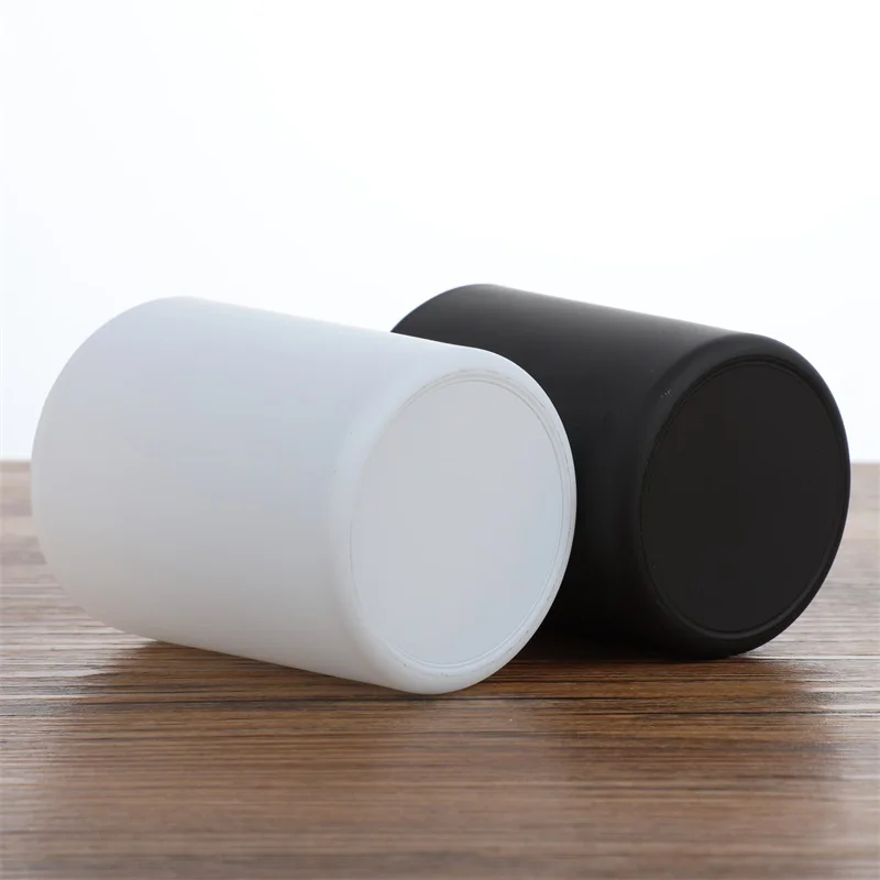 In Stock Wholesale Promotion 8oz 14oz 16oz Matte Black Glass Round