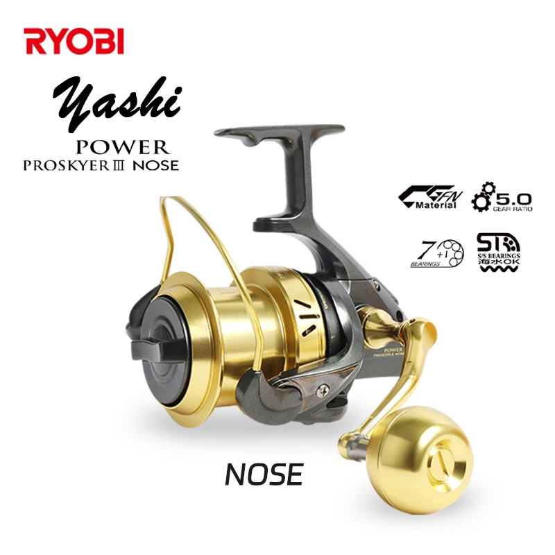 RYOBI Yashi Power Proskyer III NOSE Spinning Fishing Reel 7+1BB