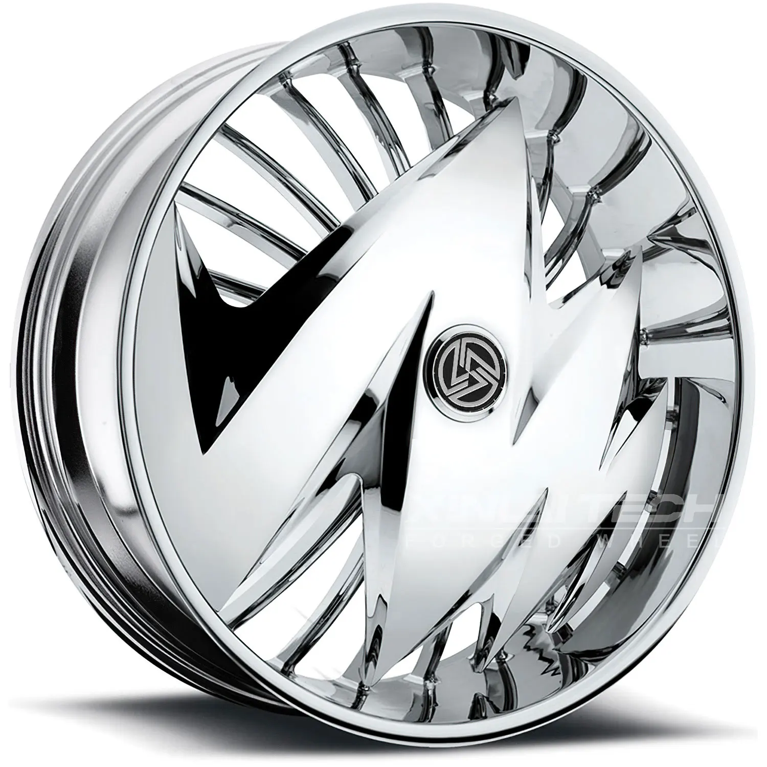 XL 18 20 22 24 26 Inch Chrome Lightning Spoke Forged Alloy Wheel Ultra-Polished Mirror Finish Custom Fitments for Cars & SUVs - Image 5
