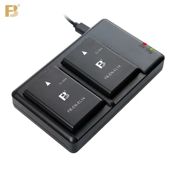 FB EN EL14 EL14a Camera Battery Dual Slot Charger for Nikon D5600 D5500 D5300 D5200 D5100 D3500 D3400 D3300 D3200 D3100 P7800 detail image