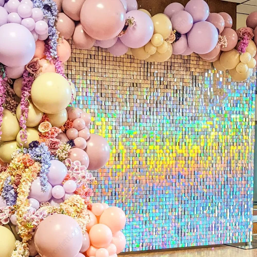 Boule A Facette Toile De Fond Photo Néon Paillettes 2,1x1,5m - Décoration  Fête (anniversaire, Mariage, Photomaton) Vinyle 33 Tours, image size:1000x1000