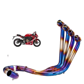 For HONDA CBR650 full Motorcycle Exhaust System Escape Slip On Front Tube Link Pipe Connect Original 51MM Exhaust Muffler