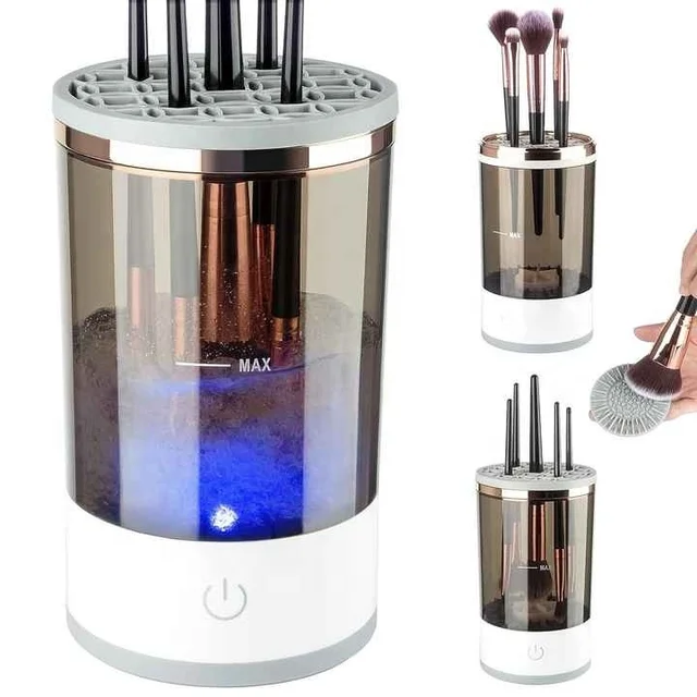 High Quality Professional Electric Makeup Brush Cleaner Dryer Automatic Spinning Labelling for Cosmetics Brushes Makeup Sponge