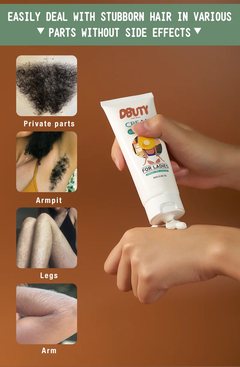 Dbuty Hot Selling Natural Organic Depilatory Cream Herbal Full Body