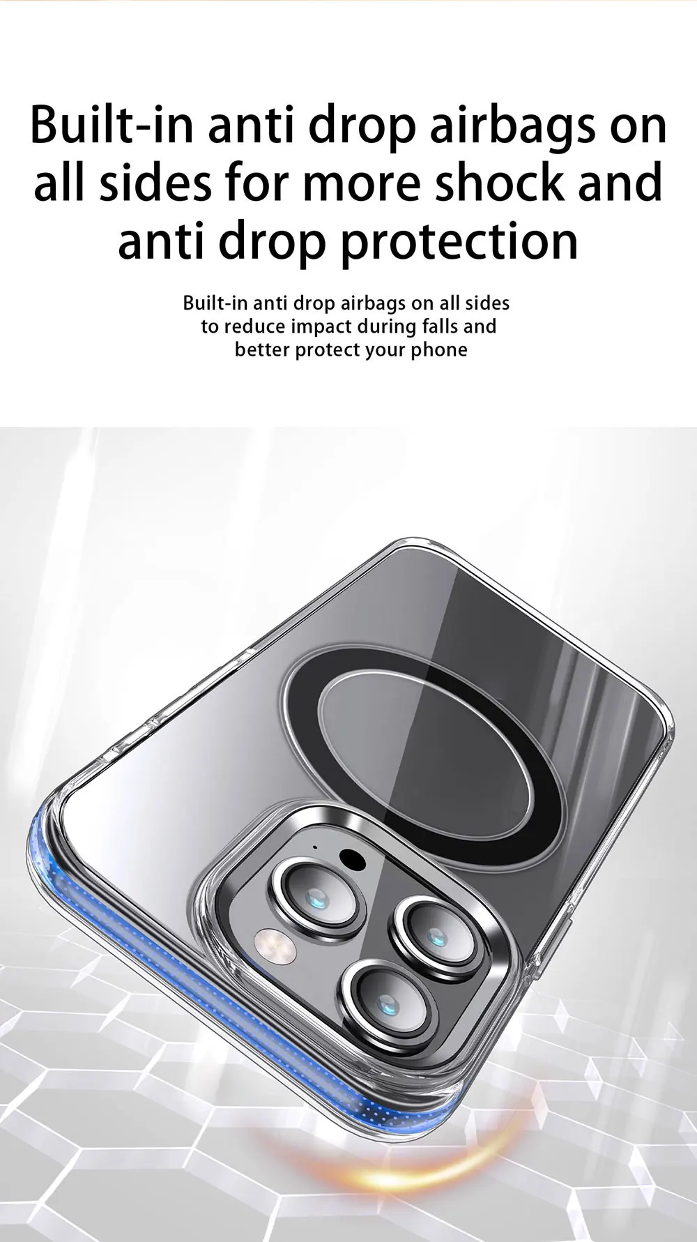 Clear Case For Iphone 15 14 13 12 Plus Pro Max Camera Protector Magnetic Ring Phone Transparent Hard Pc Airbag Wls82 Wlons factory