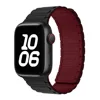 Negro combinado con rojo vino.