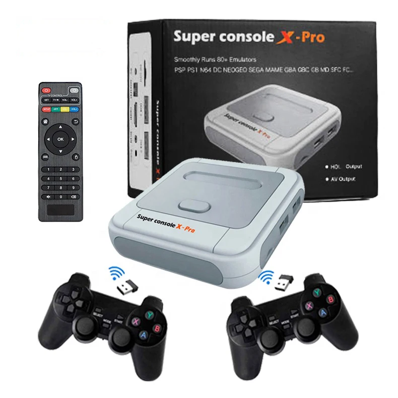Super Console X Pro 2.4g Wireless Gamepad 4k Consola Retro Game Console  Player For Psp Ps1 N64 Md Build In 50000 Games - Buy Video Game  Console,Super
