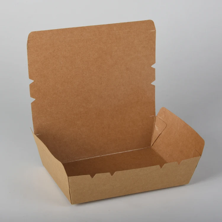 Biodegradable Recyclable Boxes Take Out Hot Fast Food Fried Disposable