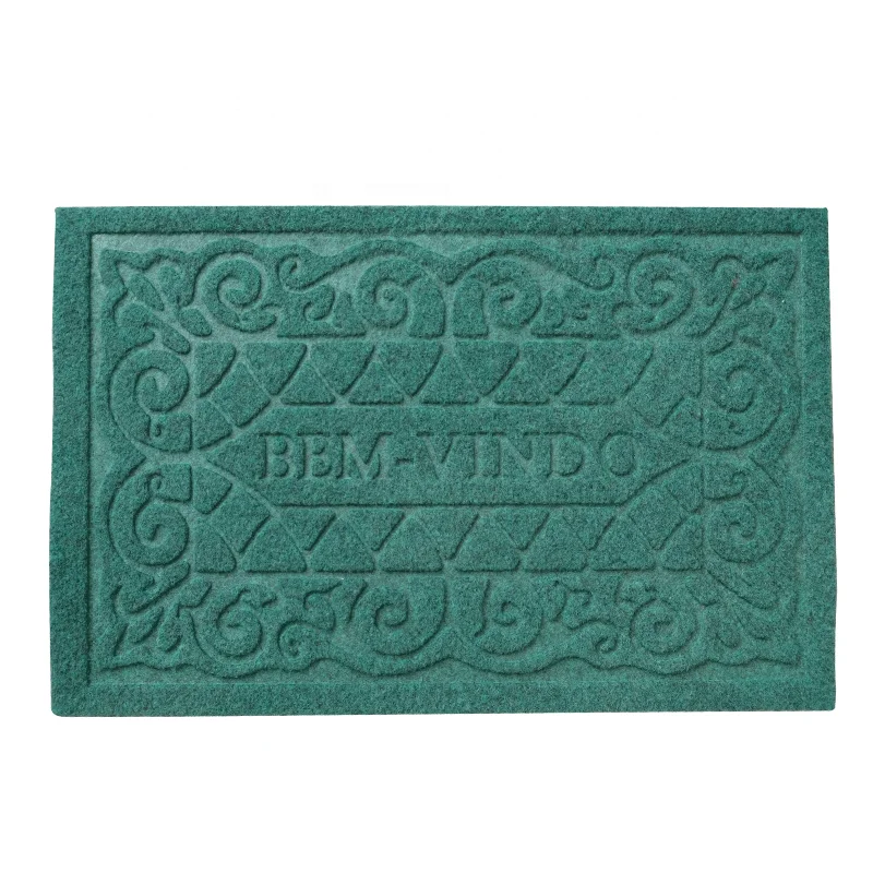 Anti-Slip Embossed Velour Polyester Doormat