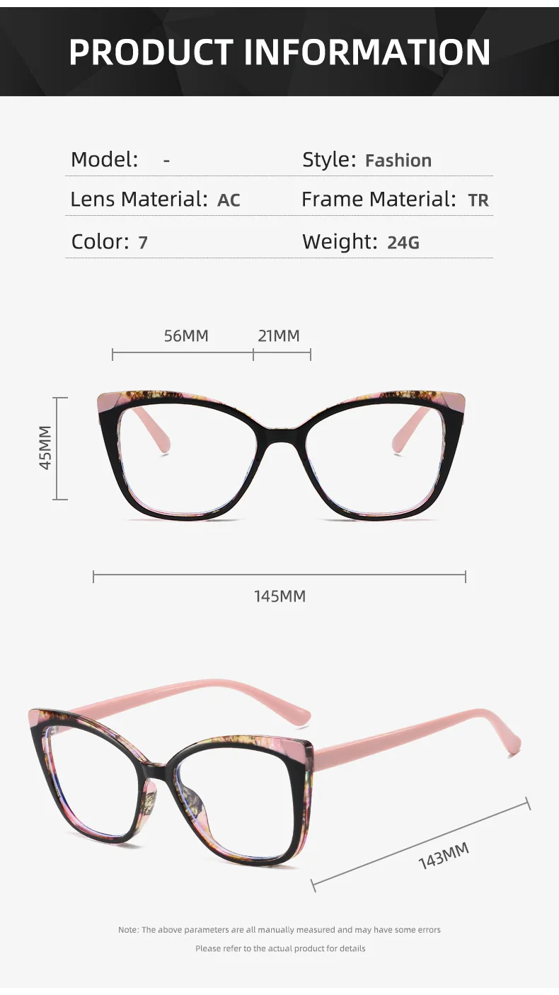 Fashion Custom Design Big Tr90 Frames Glasses Eye Protection Computer ...