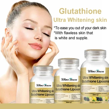 ultra whitening skin Glutathione liposomal collagen capsules vitamin C  mulberry lemon juice powder capsule tablet pills