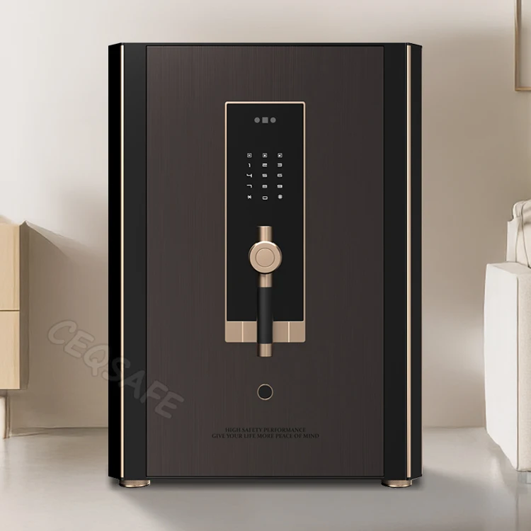 CEQSAFE Metal Electronic Digital Lock Fingerprint WiFi Safe Box Smart Home Office Security Safe Box for Money