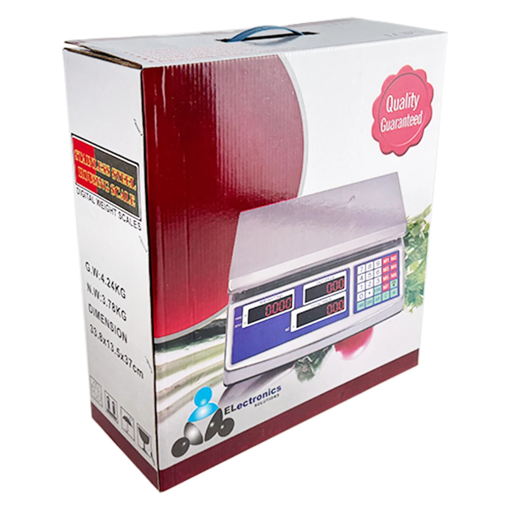 40kg Digital Stainless Steel Price Computing Scale 30kg ACS Price Calculating Weight Scale 35kg 30kg 15kg 6kg Fruit Balance 1g