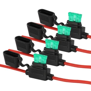 12 16AWG Mini Inline Add-a-circuit MTA Auto Medium Car Battery Lead Maxi Fuse Holder 10 25 30A ATC ATO Blade Fuse Cable Socket