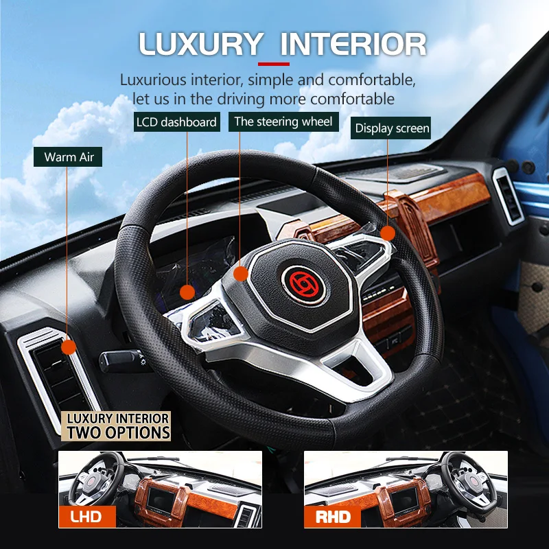 KEYU Low Speed Factory Price Mini Truck DOT Approved Electric Cargo Van Pickup