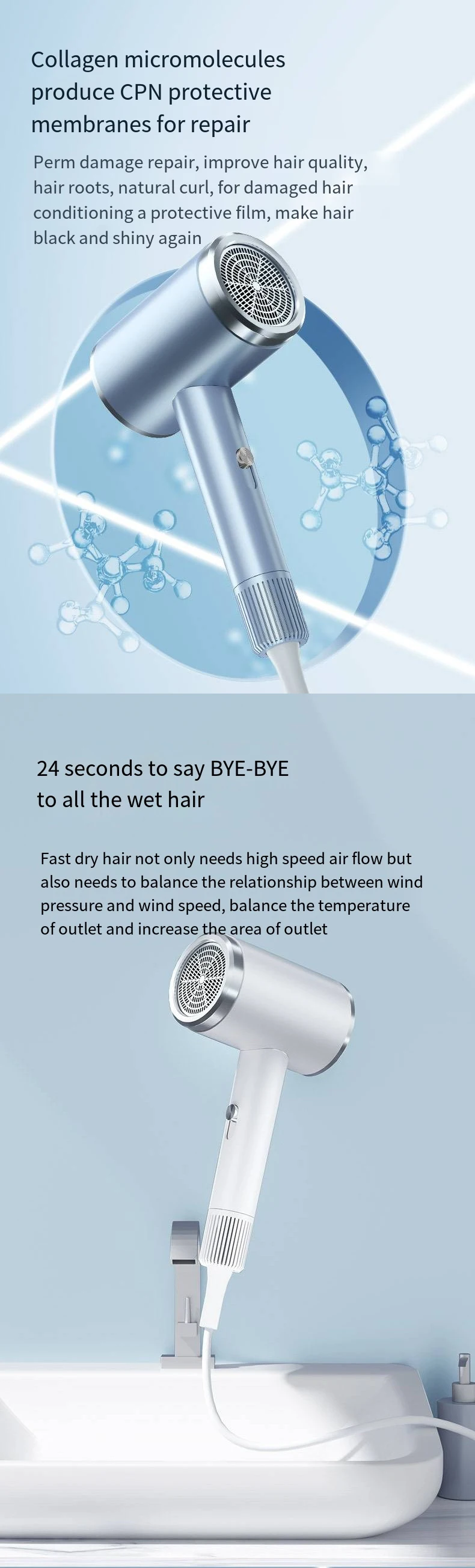 Hair Dryer With Concentrator 3C Electronic Consumer Products Manufacture