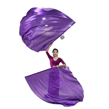 Purple Polyester Worship Praise Dance Flags for Performance OEM