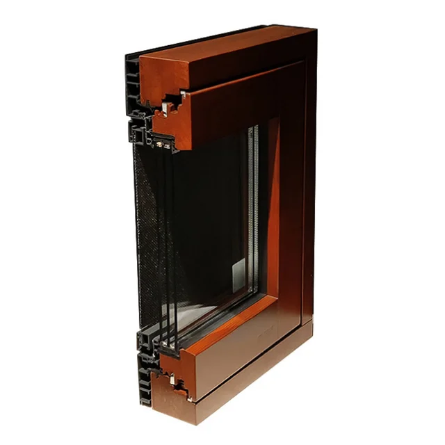 Higher Cost Performance Garden Window 110 Frame Fan Flush Series Aluminum-Clad Wooden Doors And Windows