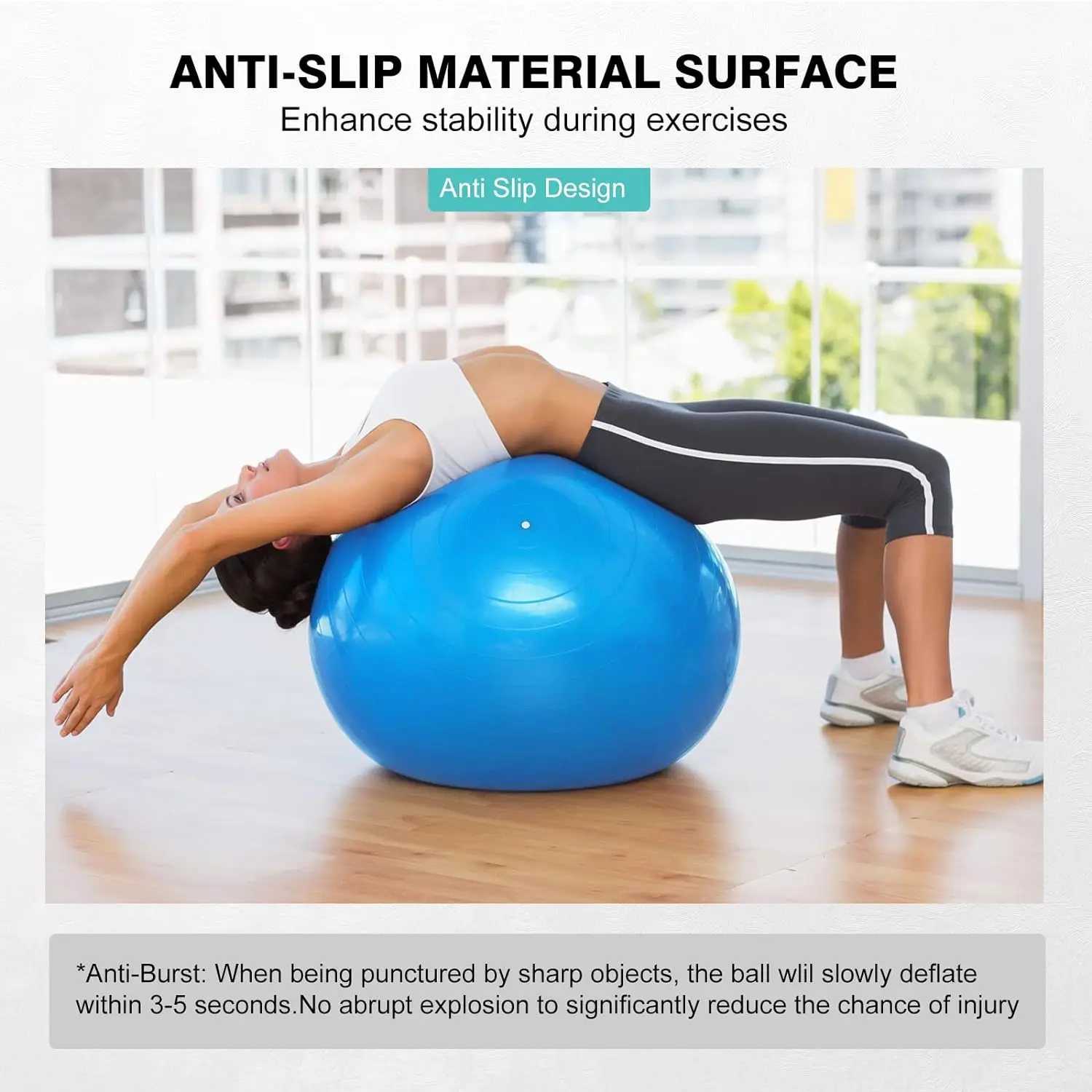 Yoga Ball Pregnancy Exercise Ball For Working Out 5 Sizes Fitness ...