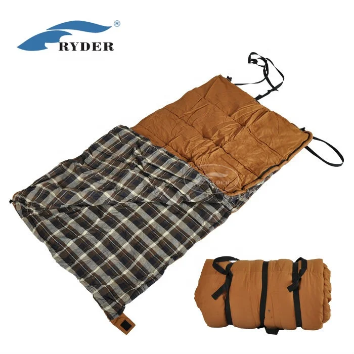 Sac de couchage en toile de coton avec sangles de Compression