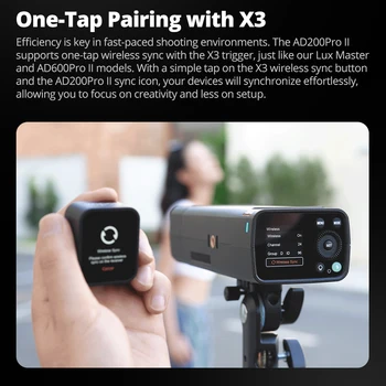 Godox AD200ProII AD200Pro II TTL 2.4G Wireless Camera Pocket Flash  1/8000 HSS 200 Full Power Video Photography Studio detail image