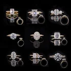 Diamond Engagement Ring Starsgem Custom Moissanites Diamond Jewelry 9K 10K 14K 18k Soild Gold Engagement Ring