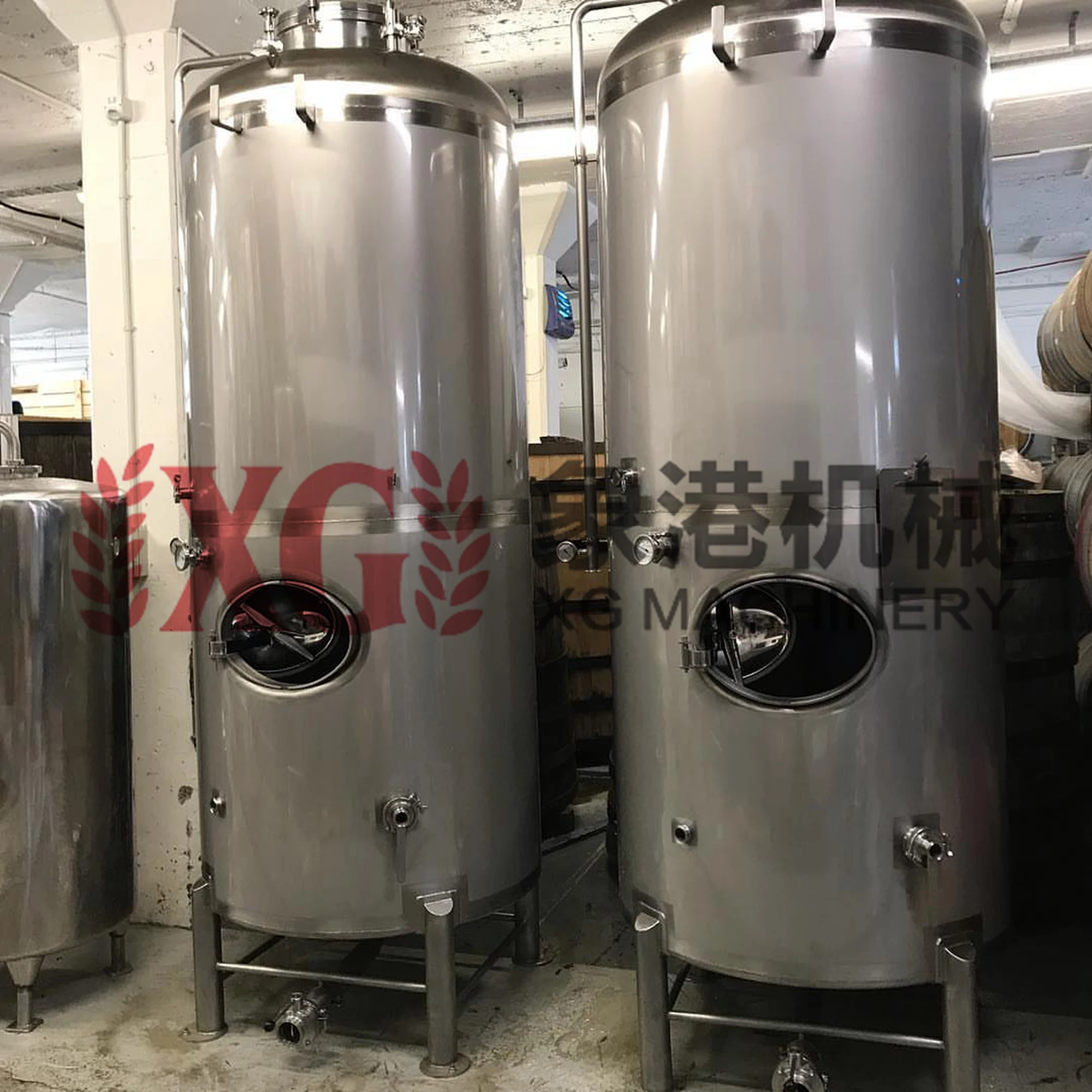 Однослойный горизонтальный Резервуар IBC 3500L 35HL 30BBL яркое пиво