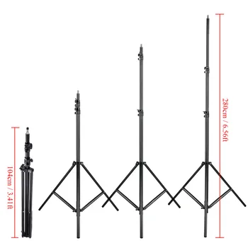 280cm Heavy Duty Studio Photography Light Stand Tripods for Speedlight Softbox and Umbrella with 1/4 Screw Head 2.8m product image