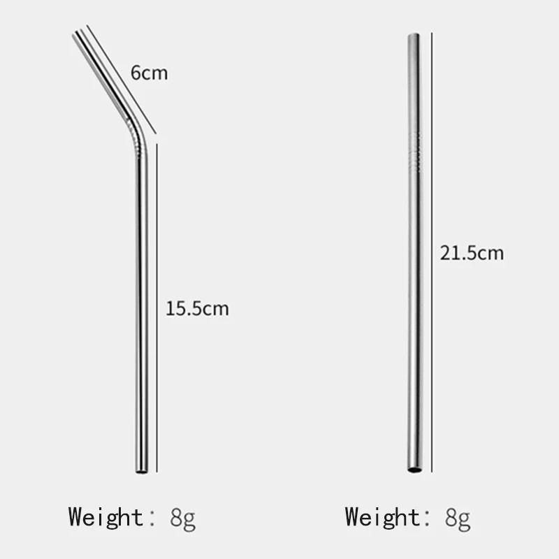 Top Selling Sellers Reusable Metal 304 Stainless Steel Straws Drinking Straw Set With Silicone