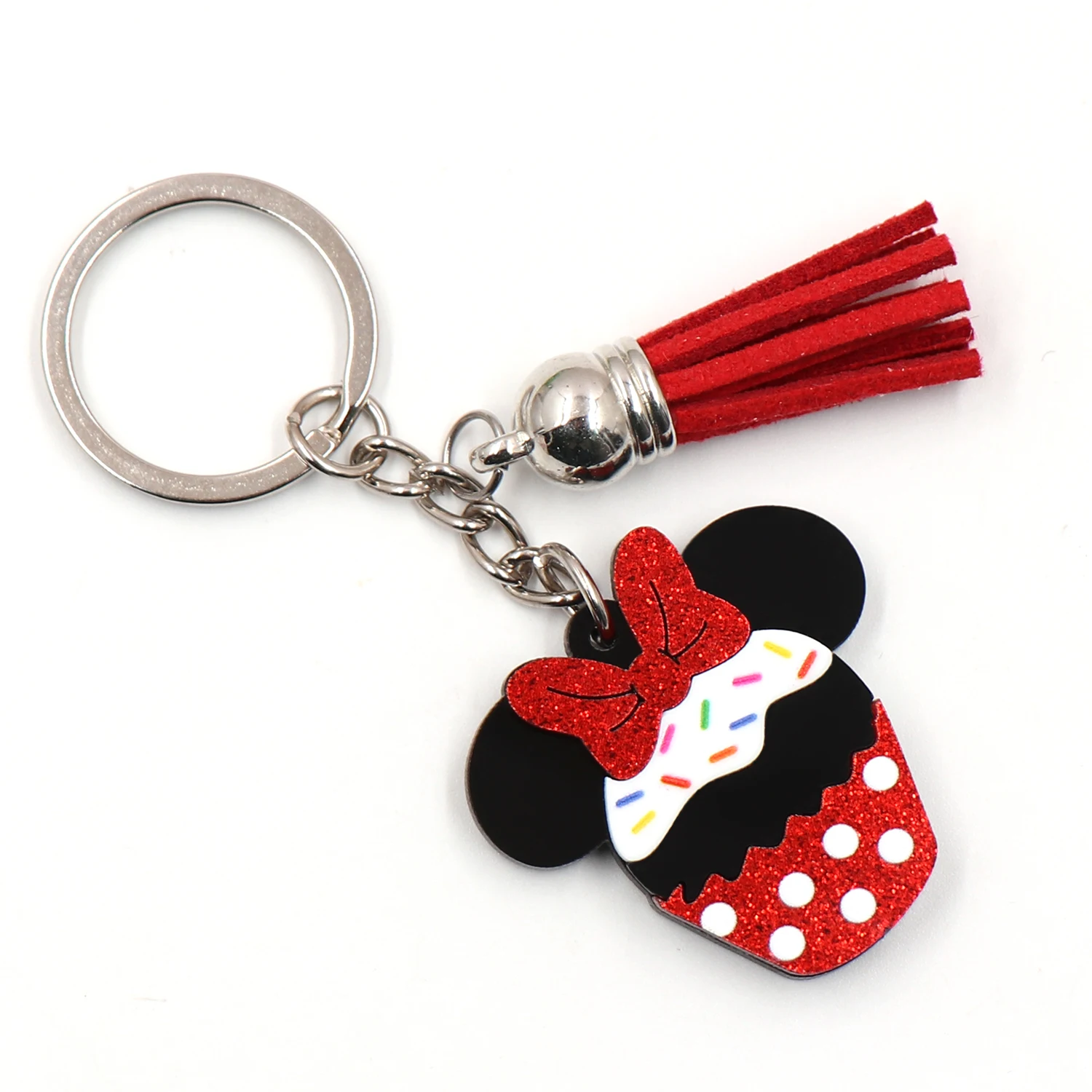 Syasibo jewelry KHS294KH1240 1piece New product CN Ice Cake Mouse Head cute Acrylic Keychain