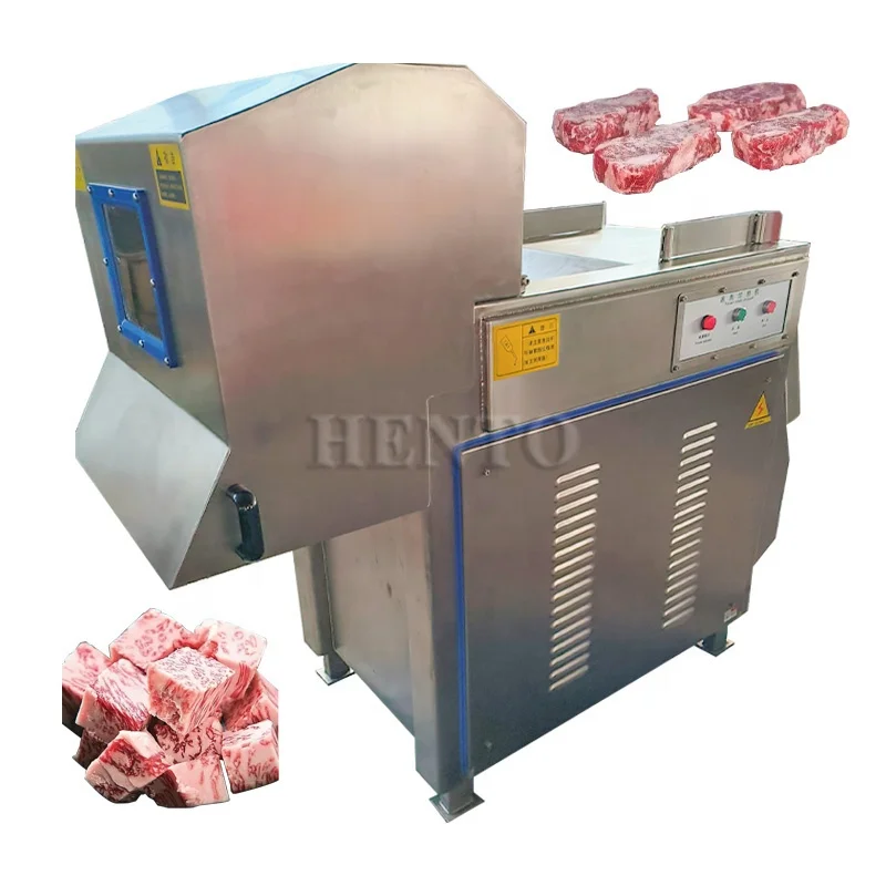 Advanced Structure Frozen Meat Dicer / Frozen Meat Block Cutting Machine / Automatic Frozen Meat Cutter