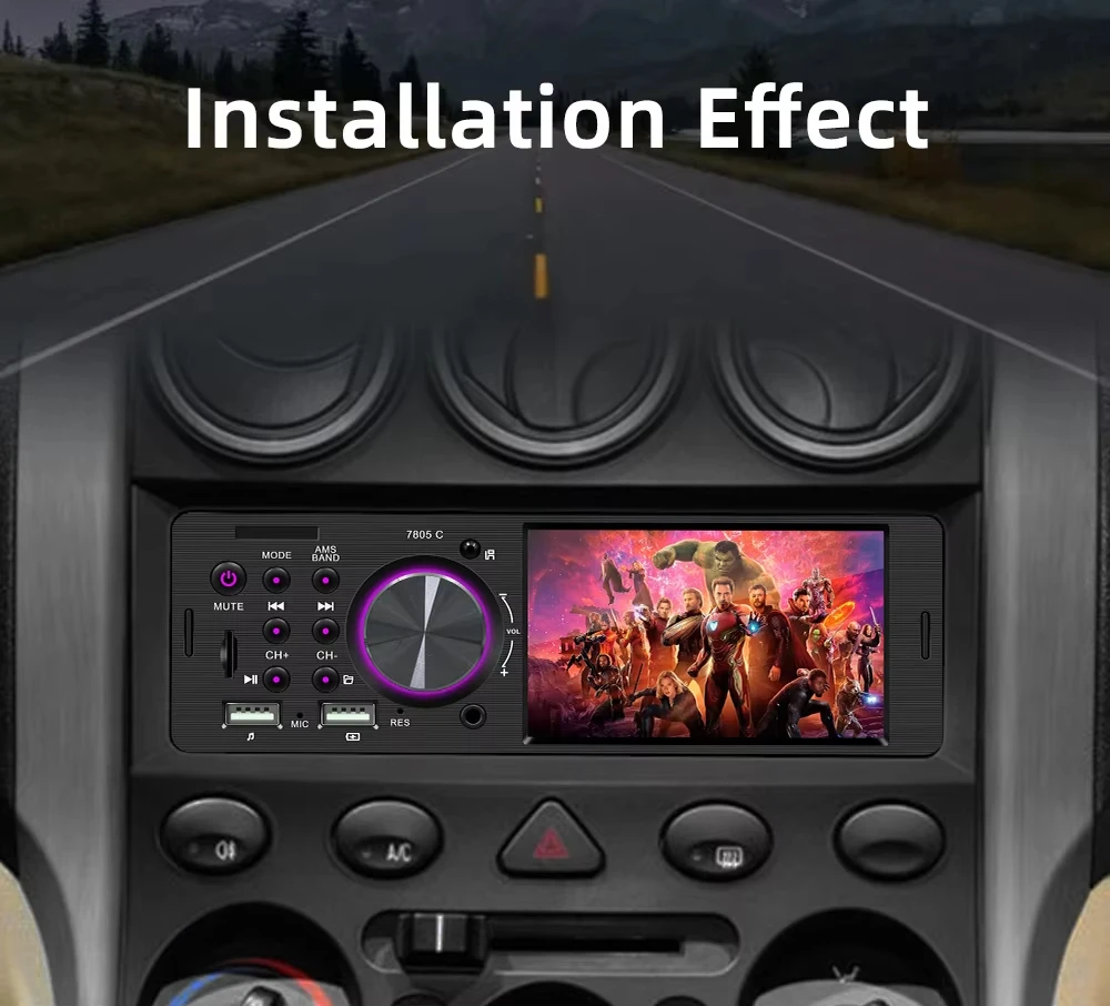 Car Dvd Player 4'' 1 Din HD Stereo Digital Signal Processor Radio Car Multimedia Video Voice Reversing Camera Car MP5 Player