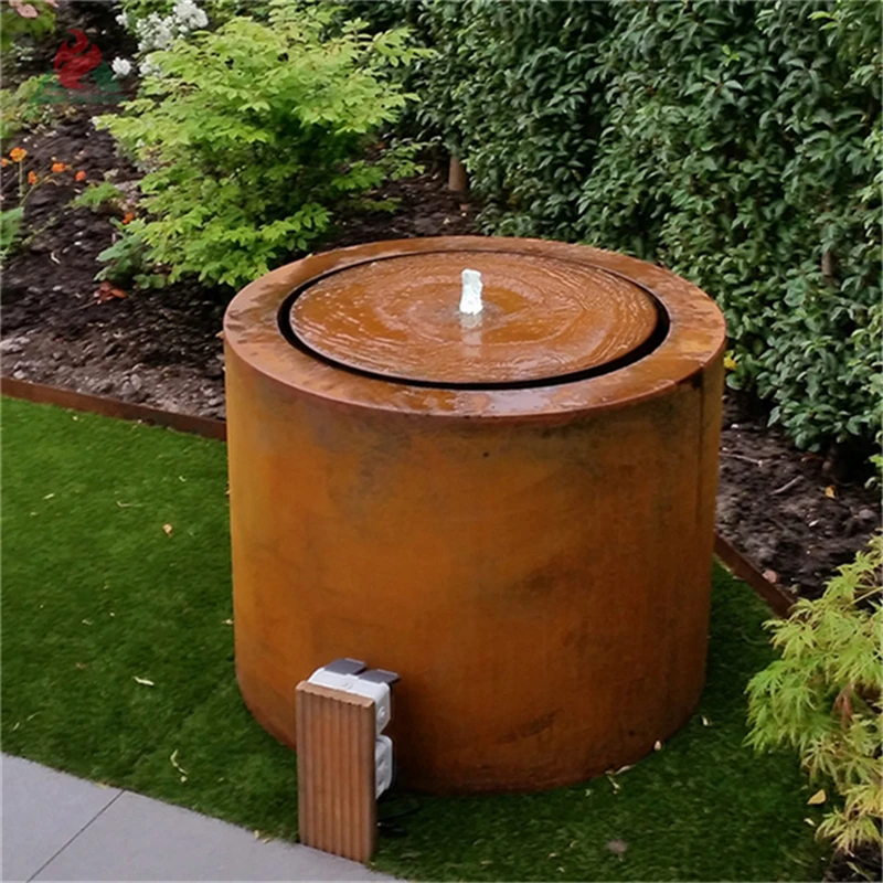 Fontaine en aluminium ou table d'eau en acier corten par So Garden -  So-Garden