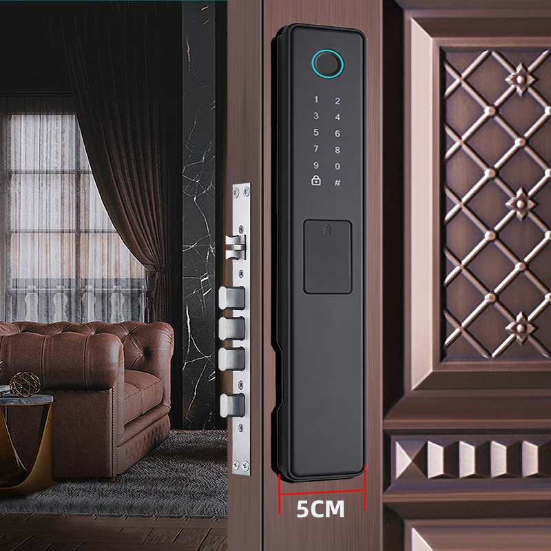 5CM Width Handleless TTLOCK Fully Automatic Unlocking Digital Combination Smart Door Locks