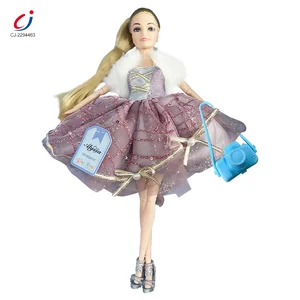 Funny Plastic Playing Cheap Baby Dolls Girl Toys Fashion Girl Self Matching Clothes 11.5 Inch Cute Doll Toy for Girls