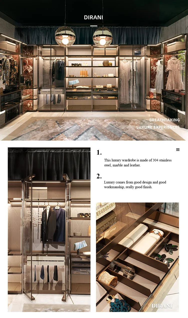 Cloakroom Open Kast Aluminium Glass Walk-in Closet System Bedroom ...