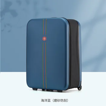 Low Moq 20'' 24''  Foldable Abs+pc Luggage for Travel White Blue pink Super Light Suitcase with Best Price